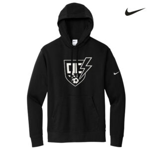 QC Strikers Nike Club Fleece Sleeve Swoosh Pullover Hoodie men-Black