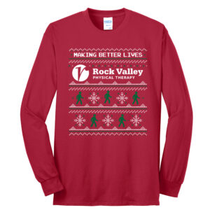 Rock Valley Unisex Cotton Long Sleeve Tee-Red