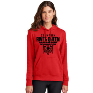 River Queen BB Nike Women’s Club Fleece Sleeve Swoosh Pullover Hoodie-University Red