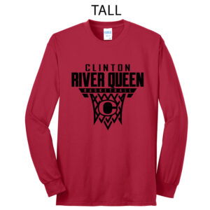 River Queen BB Tall Cotton Long Sleeve Tee-Red