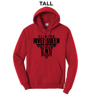 River Queen BB Tall Fleece Hooded Sweatshirt-Red