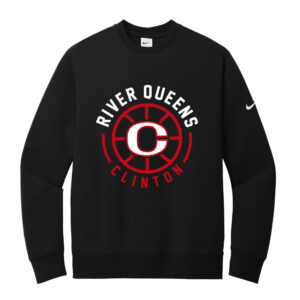 River Queen BB Nike Club Fleece Sleeve Swoosh Crew Adult-Black