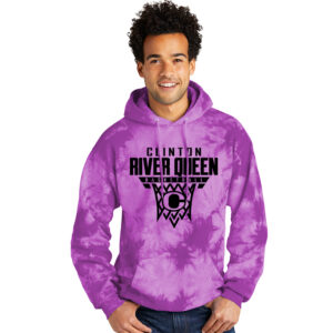 River Queen BB Unisex Crystal Tie-Dye Pullover Hoodie-Sherbert