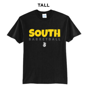 South Basketball Tall Short Sleeve Tee-Black