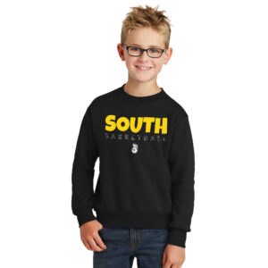 South Basketball Youth Fleece Crewneck Sweatshirt-Black