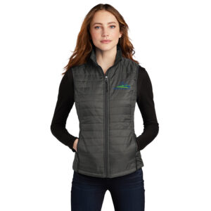 Skyline Port Authority Ladies Packable Puffy Vest -Sterling Grey