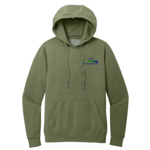 Skyline Rah Rah District Wash Fleece Hoodie Unisex-Olive Drab Green