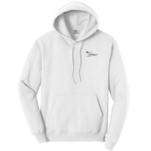 The Bridges Unisex Fleece Hooded Sweatshirt-White