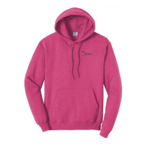 The Bridges Unisex Fleece Hooded Sweatshirt-Heather Sangria