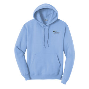 The Bridges Unisex Fleece Hooded Sweatshirt-Light Blue
