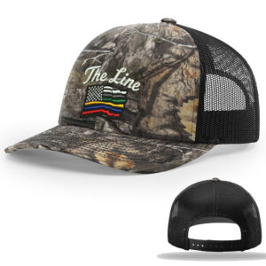 The Line Richardson Printed Trucker mesh snap back cap-Mossy Oak Country DNA/ Black