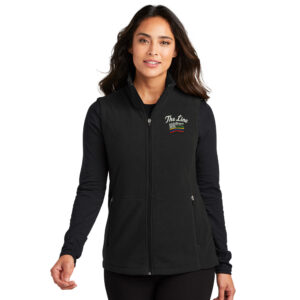 The Line Port Authority Ladies Accord Microfleece Vest-Black