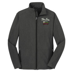 The Line Port Authority Men Core Soft Shell Jacket-Black/Charcoal