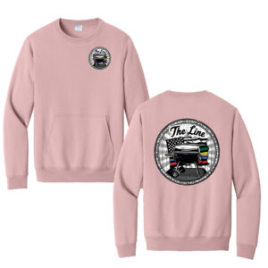 The Line Unisex Core Fleece Crewneck Pocket Sweatshirt-Pale Blush