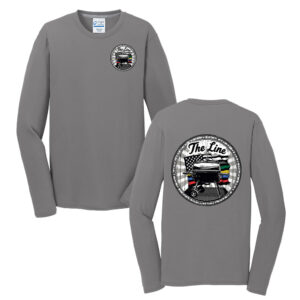 The Line Adult Long Sleeve Essential Blended Performance Tee-Medium Grey