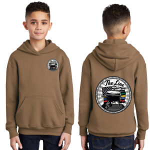 The Line Youth Fleece Hooded Sweatshirt-Woodland Brown