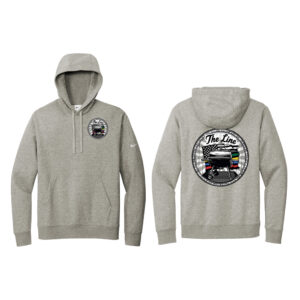 The Line Nike Club Fleece Sleeve Swoosh Pullover Hoodie Men-Dark Grey Heather