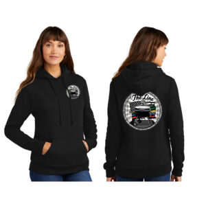 The Line Ladies Core Fleece Pullover Hooded Sweatshirt-Black