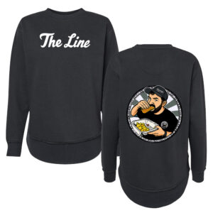 The Line LAT Women’s Weekend Fleece Crewneck Sweatshirt-Black