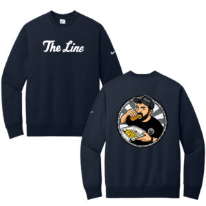 The Line Nike Club Fleece Sleeve Swoosh Crew Men-Navy