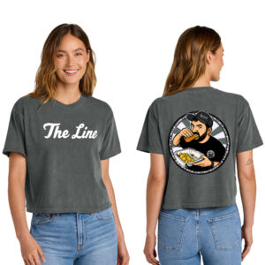 The Line Comfort Colors Women’s Heaveweight Boxy Fit Slightly Cropped T-Shirt-Pepper
