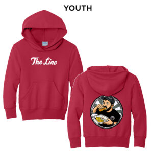 The Line Youth Fleece Hooded Sweatshirt-Red