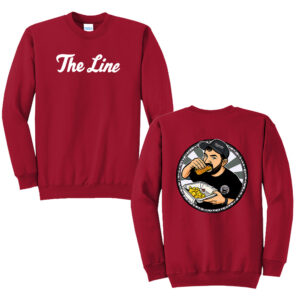 The Line Unisex Fleece Crewneck Sweatshirt-Red