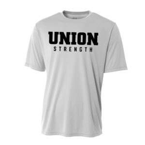 Union Strength Adult Loose Fit Cooling Performance Tshirt-Silver