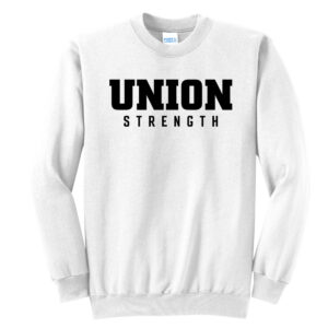 Union Strength Unisex Fleece Crewneck Sweatshirt-White