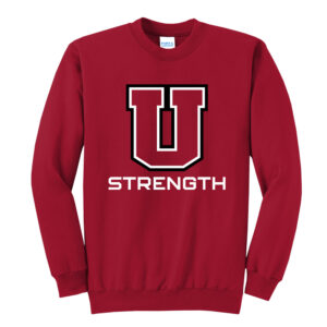 Union Strength  Unisex Fleece Crewneck Sweatshirt-Red