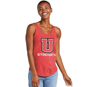 Union Strength District Women’s Perfect Tri Relaxed Tank-Red Frost