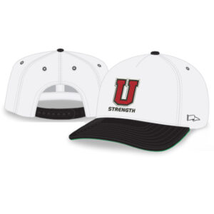 Union Strength Rah-Rah 5-Panel Chino Twill Snapack Cap-White/Black