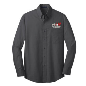 VIM Port Authority Crosshatch Easy Care Shirt Men-Soft Black