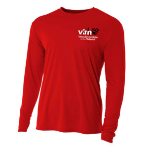 VIM Adult Cooling Performance long sleeve Crew Tee- Scarlet