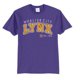 Webster City Lynx Unisex Short Sleeve Tee-Purple
