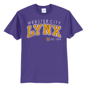 Webster City Lynx Tall Short Sleeve Tee-Purple
