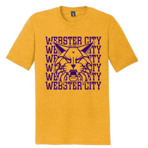 Webster City Lynx Unisex Premium Short Sleeve Tee-Ochre Yellow Heather
