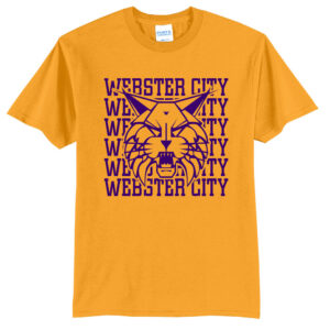 Webster City Lynx Unisex Short Sleeve Tee-Gold