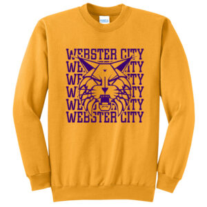 Webster City Lynx Unisex Fleece Crewneck Sweatshirt-Gold
