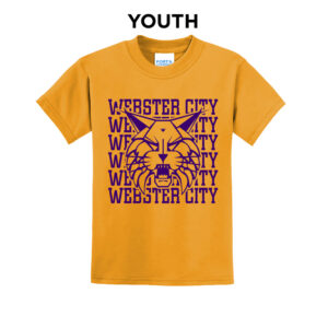 Webster City Lynx Youth Short Sleeve Tee-Gold