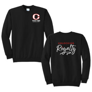 Whittier Elementary Staff Unisex Fleece Crewneck Sweatshirt-Black