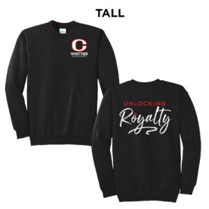 Whittier Elementary Staff Tall Fleece Crewneck Sweatshirt-Black