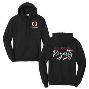 Whittier Elementary Staff Unisex Fleece Hooded Sweatshirt-Black