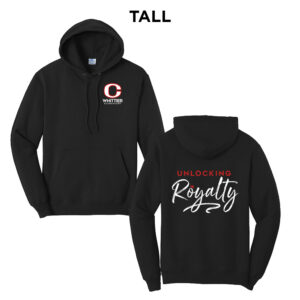 Whittier Elementary Staff Tall Fleece Hooded Sweatshirt-Black
