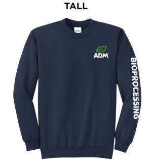 ADM BIO Tall Fleece Crewneck Sweatshirt-Navy