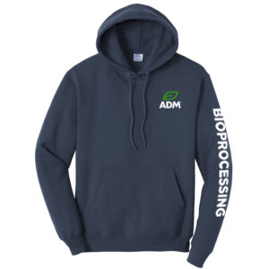 ADM BIO Unisex Fleece Hooded Sweatshirt-navy