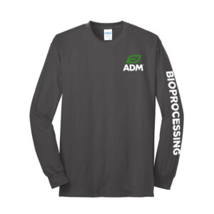 ADM BIO Unisex Cotton Long Sleeve Tee-Charcoal