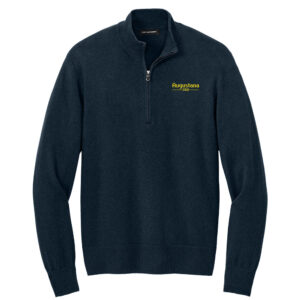 Augustana Employee Port Authority Easy Care 1/4-Zip Sweater Men-River Blue Navy