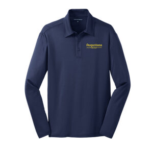 Augustana MS-SLP Port Authority Silk Touch Performance Long Sleeve Polo Men-Navy
