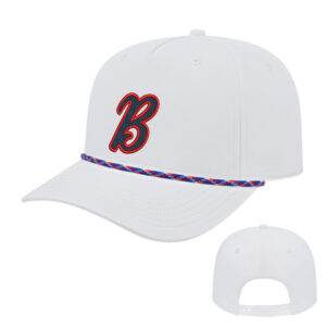 BPV Bombers BB Cap America Athletic Rope Cap-White/Red/White/Royal